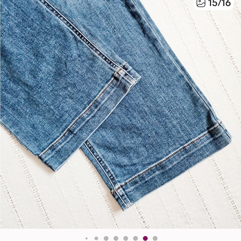 Judy Blue High Rise Wide Leg Jeans Double Button Medium Wash Sz 14W JB82558MD-PL - Picture 3 of 12